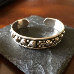 Marked 925 Mexican heart  sterling silver bracelet